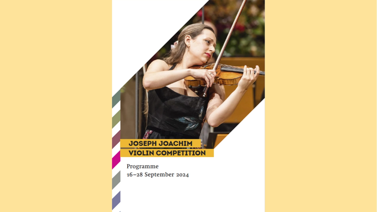 Cover programme book Joseph Joachim Violin Competition